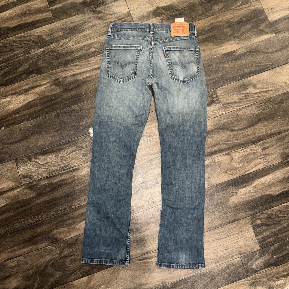 Levi's 505 Slim Fit Distressed Faded Medium Wash Denim Jeans Men's 29x30 Classic
